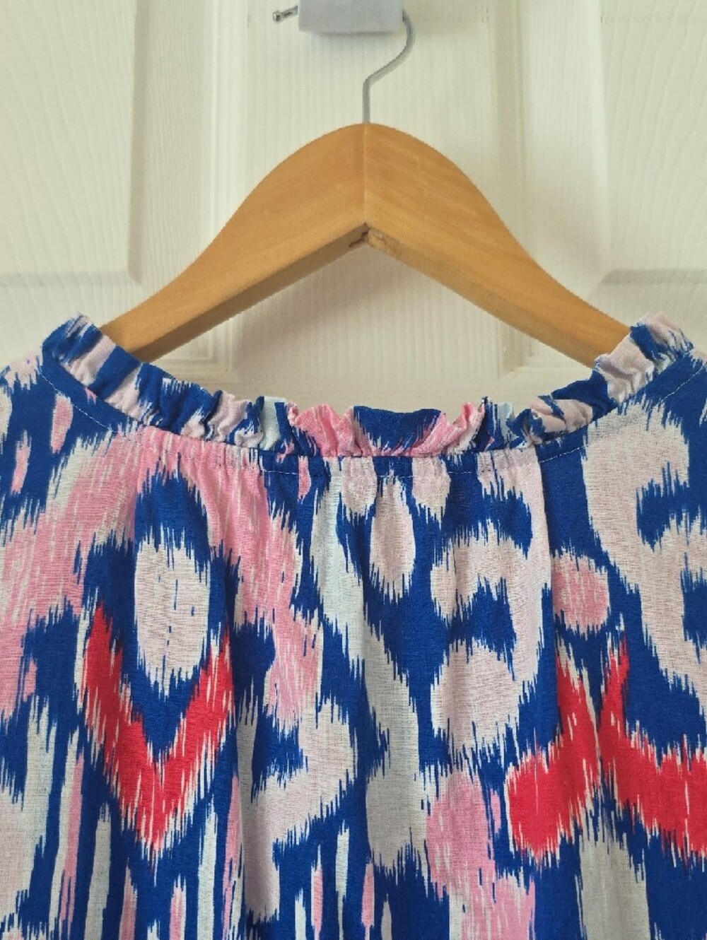 crown & ivy Blue, Pink & White Ikat-Print Sleeveless Dress Size M - Picture 13 of 13